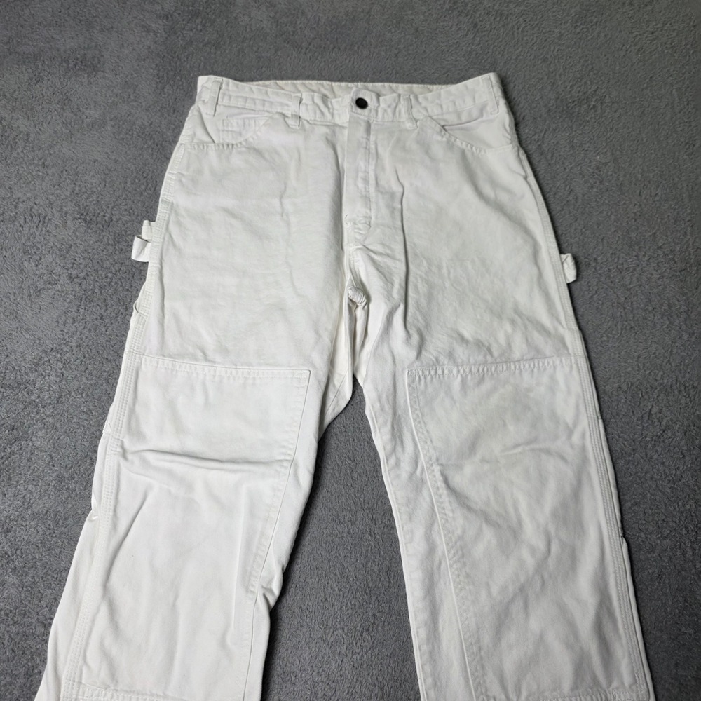 Dickies Mens 34x32 Painter Pants White Relaxed Fit Double Knee Utility 2053WH